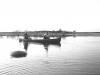 Alsask Golf Course during a spring flood. Ops Site on hill in background - April 1980