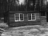 Log cabin under construction - May 1953.