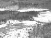 Red Granite Lake and the CNR tracks looking north as seen from the cliff 29 March 1953.