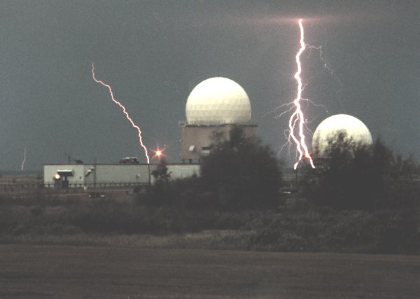 Operations site during a severe lightning storm - 23 June 1983