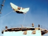 Antenna being lifted on the FPS-26 tower - February 1963